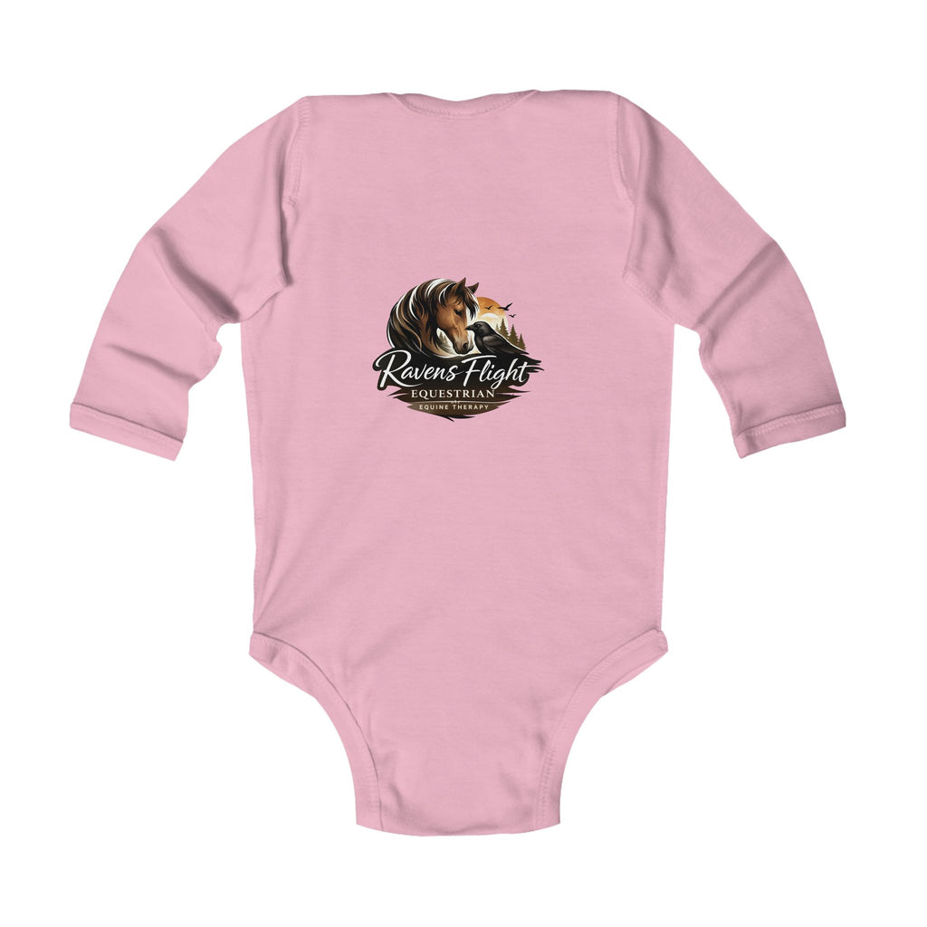 Infant Bodysuit — Cute Pony Soccer Graphic Long Sleeve Baby Onesie