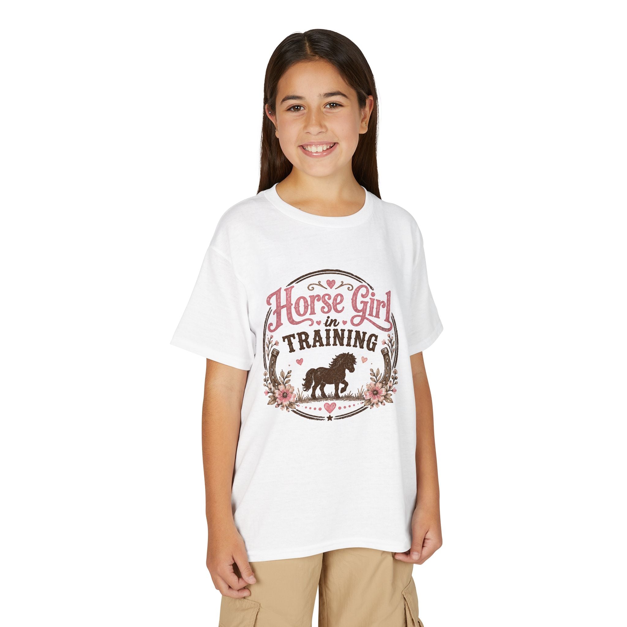 GIRLS Youth 'Horse Girl in Training' T-Shirt — Cute Equestrian Tee for Kids