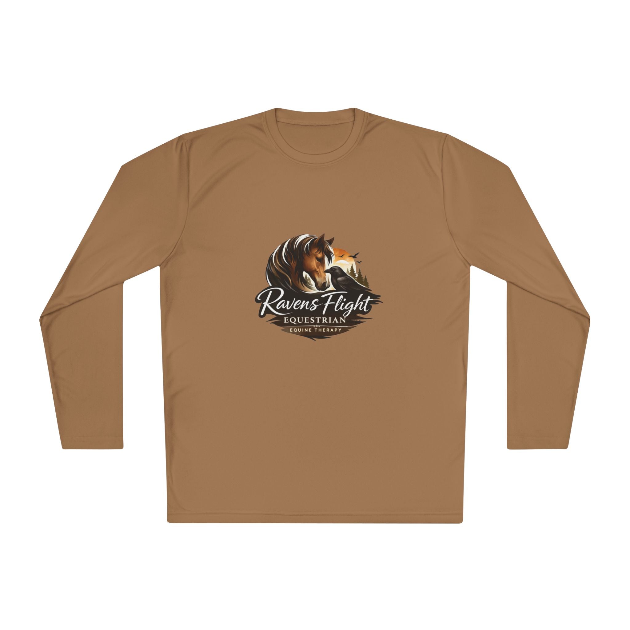 Ravens Flight Equestrian Long Sleeve Tee — Horse & Fox Logo Shirt