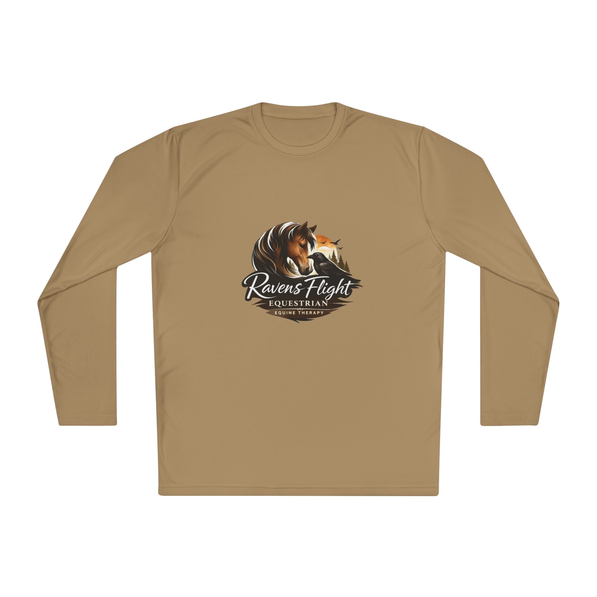 Ravens Flight Equestrian Long Sleeve Tee — Horse & Fox Logo Shirt