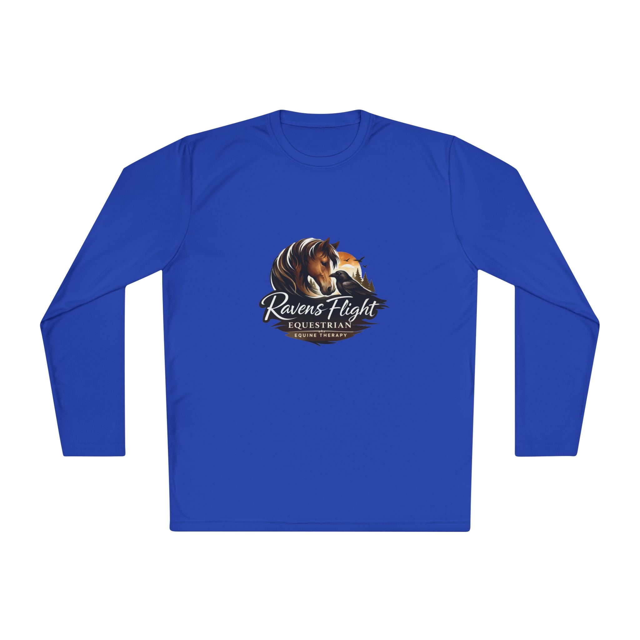 Ravens Flight Equestrian Long Sleeve Tee — Horse & Fox Logo Shirt