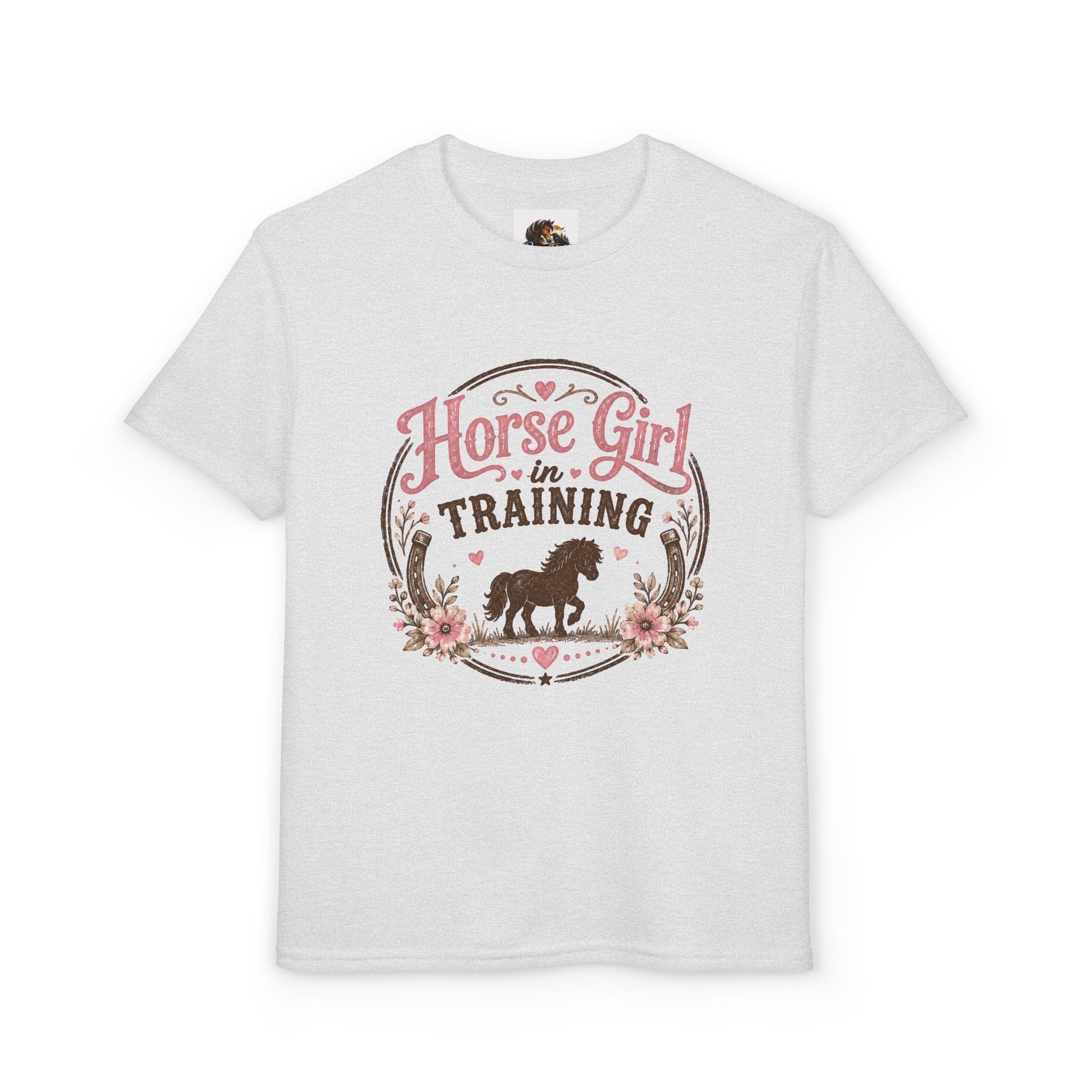 GIRLS Youth 'Horse Girl in Training' T-Shirt — Cute Equestrian Tee for Kids