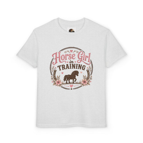 GIRLS Youth 'Horse Girl in Training' T-Shirt — Cute Equestrian Tee for Kids