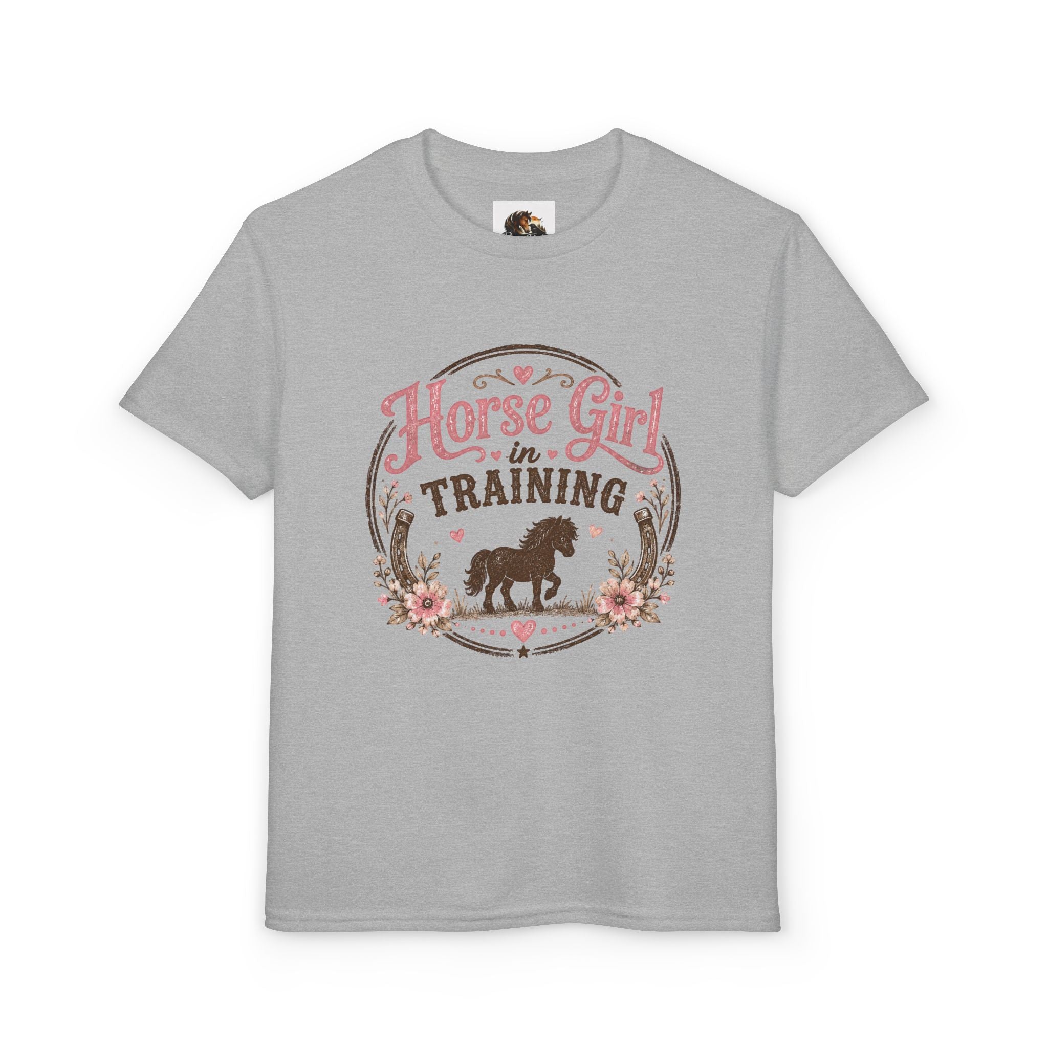 GIRLS Youth 'Horse Girl in Training' T-Shirt — Cute Equestrian Tee for Kids