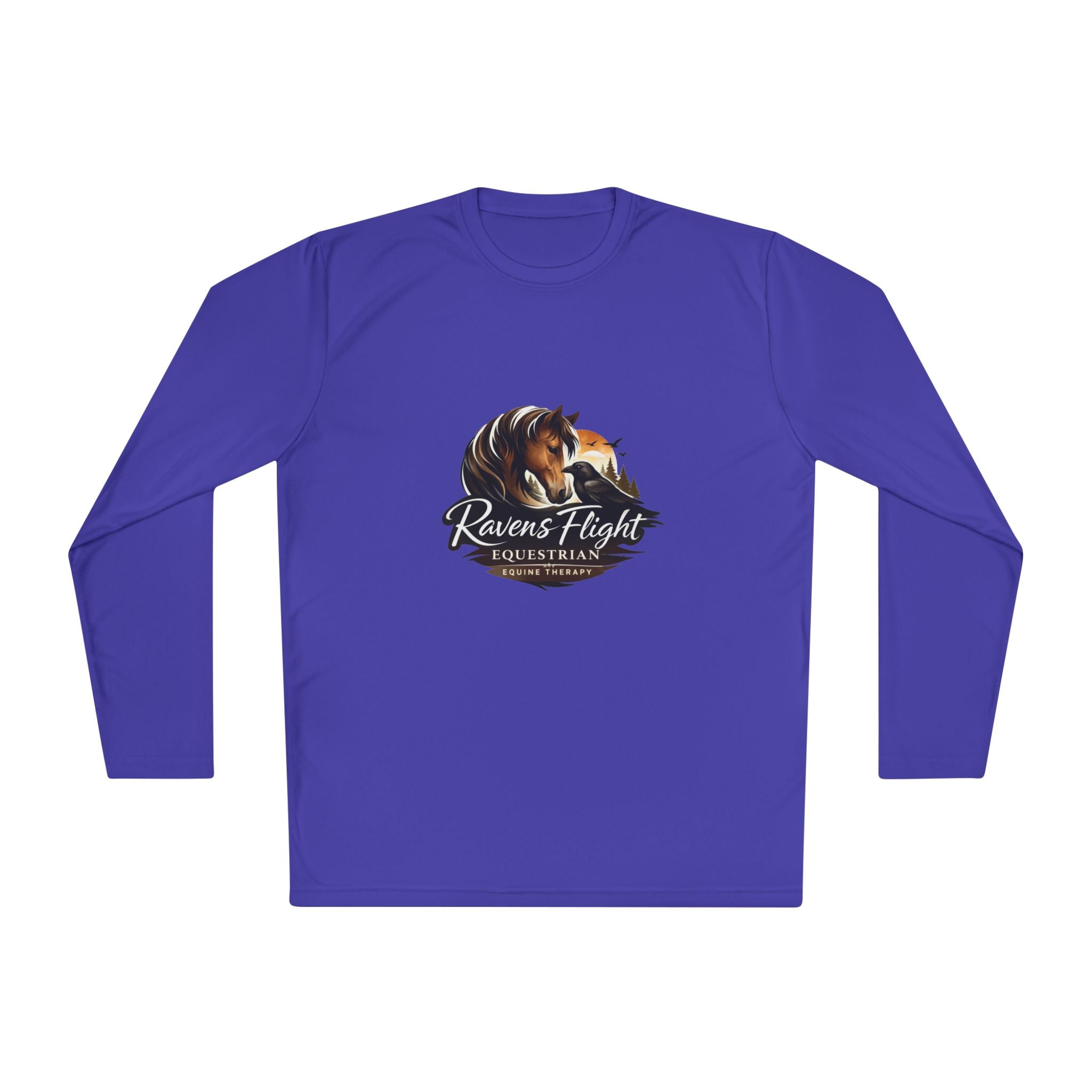 Ravens Flight Equestrian Long Sleeve Tee — Horse & Fox Logo Shirt