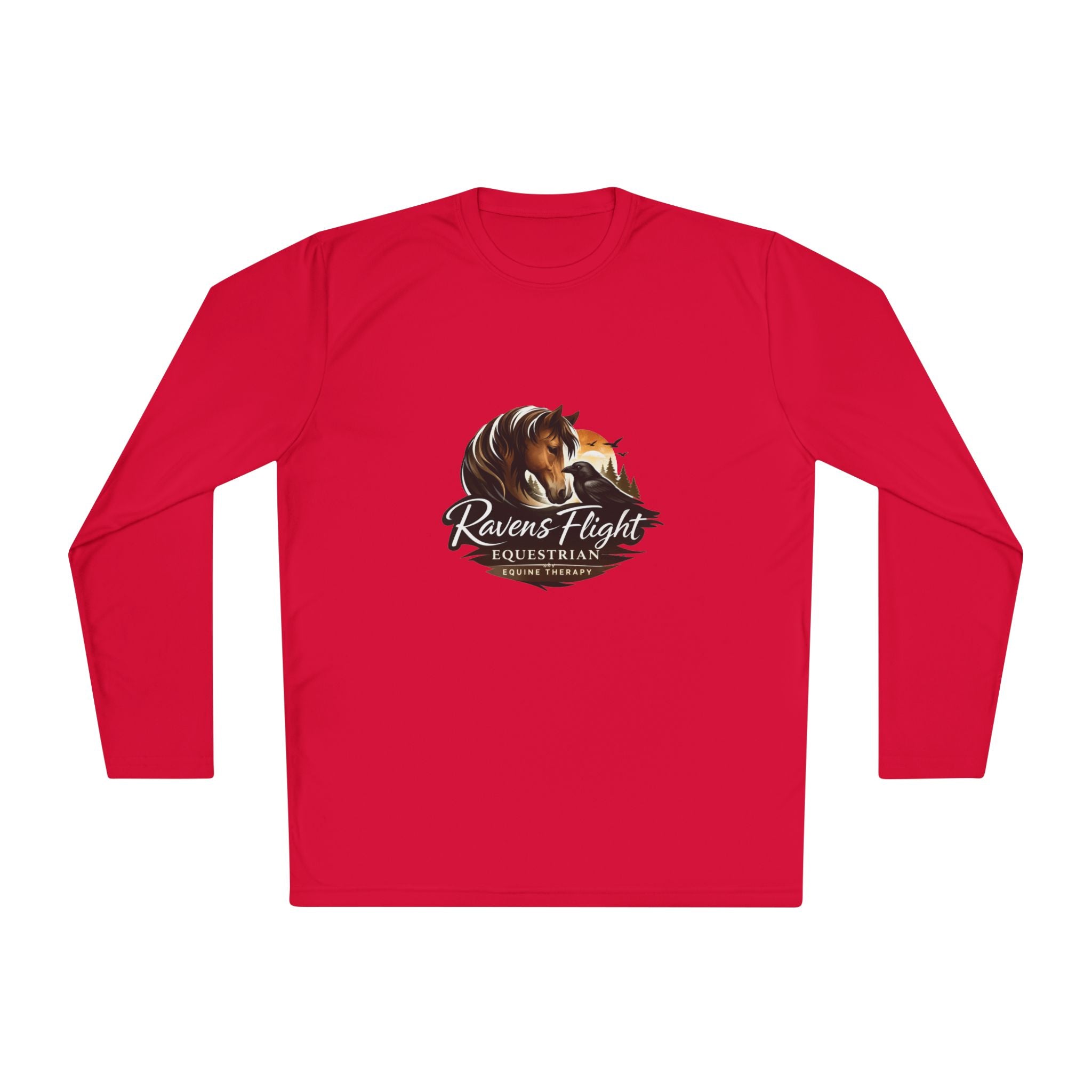 Ravens Flight Equestrian Long Sleeve Tee — Horse & Fox Logo Shirt