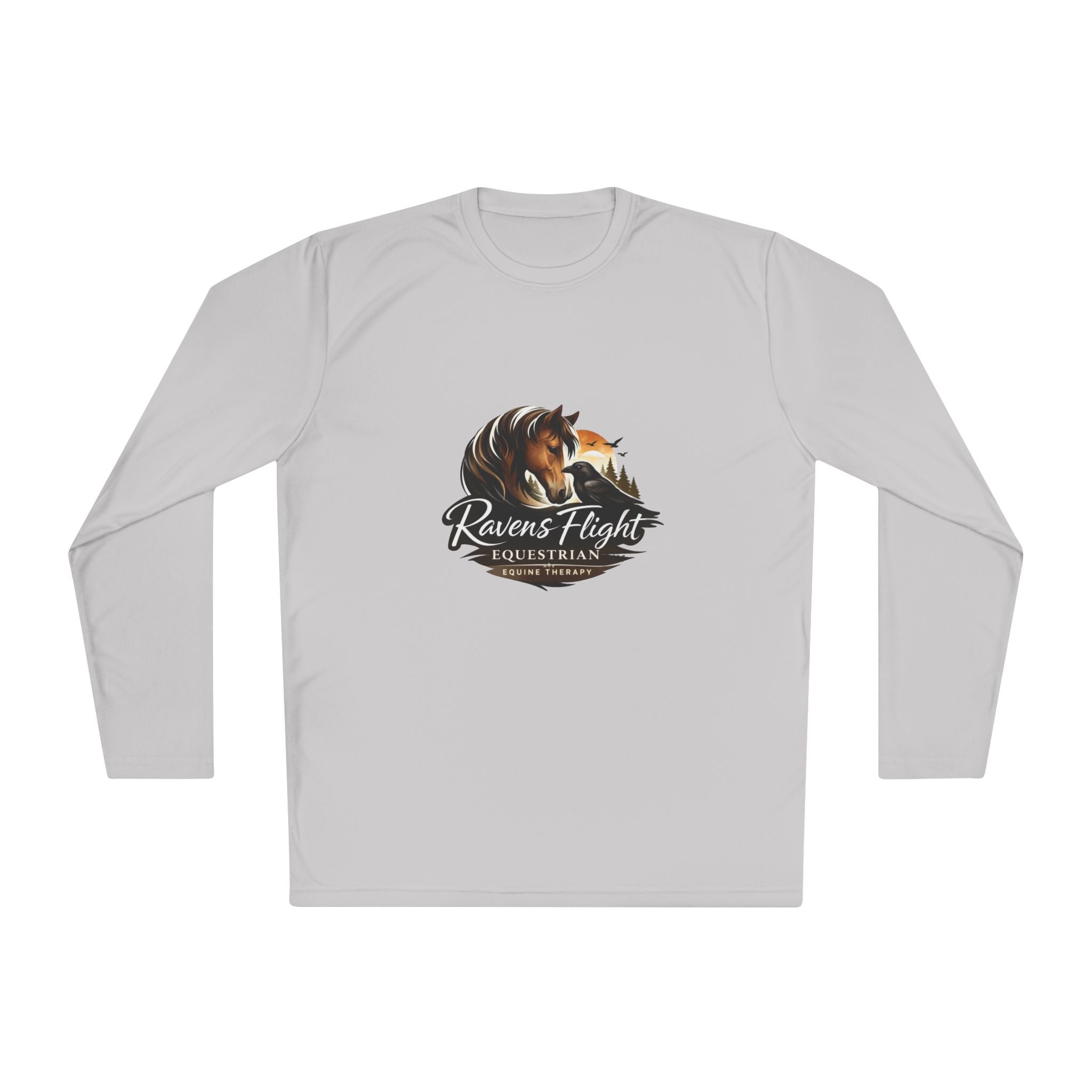 Ravens Flight Equestrian Long Sleeve Tee — Horse & Fox Logo Shirt