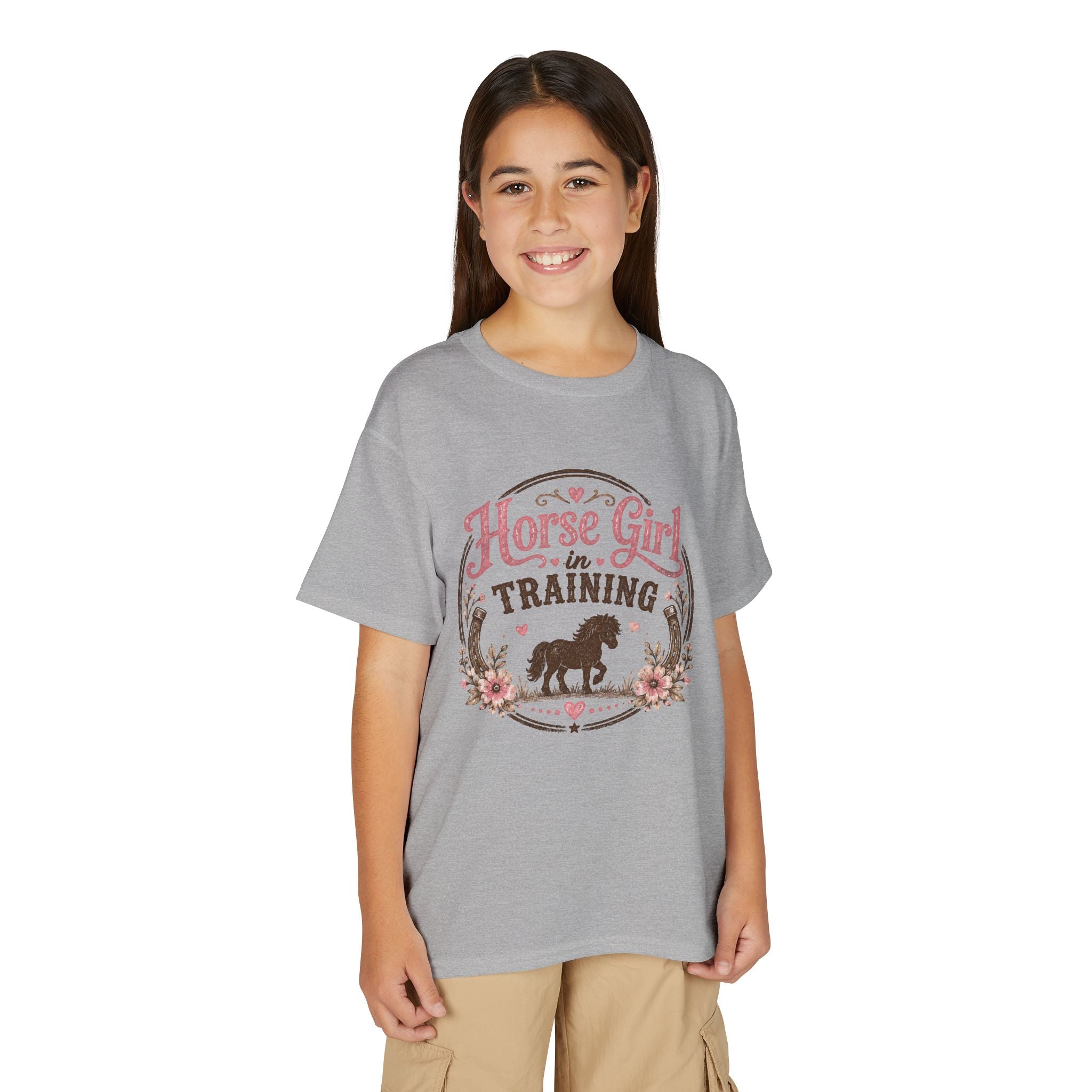 GIRLS Youth 'Horse Girl in Training' T-Shirt — Cute Equestrian Tee for Kids