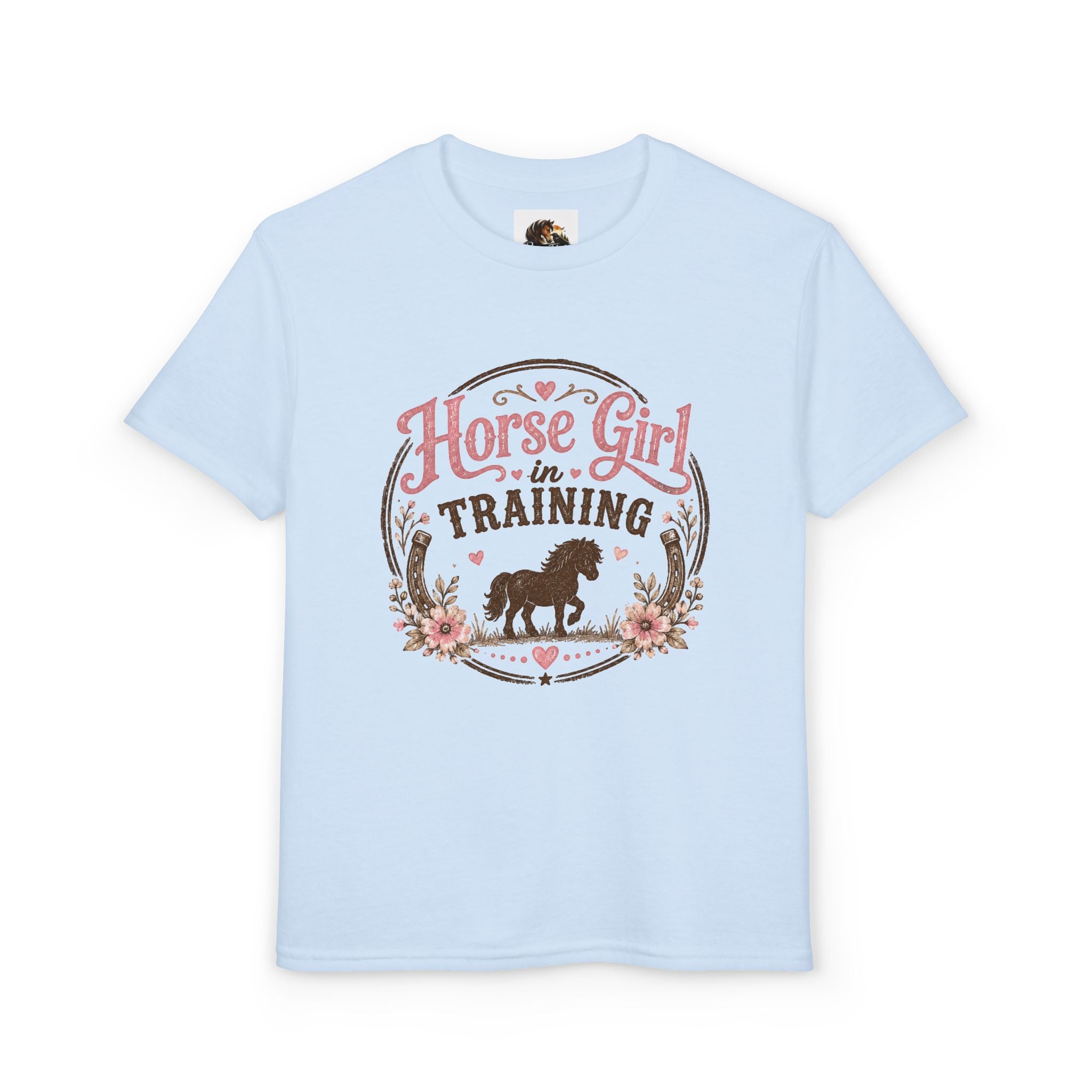 GIRLS Youth 'Horse Girl in Training' T-Shirt — Cute Equestrian Tee for Kids